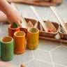 Qtoys Rainbow Bamboo sorting tubes set of 6