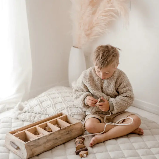 Qtoys Wooden Tree Lacing and Sequencing Set 52 Pcs