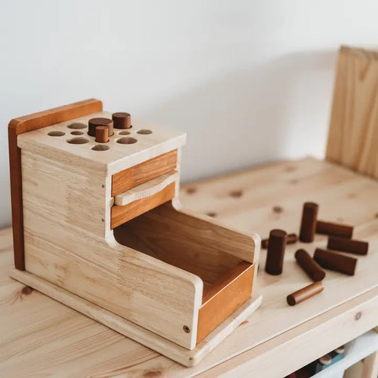 Qtoys Wooden Montessori Cylinder Post Box