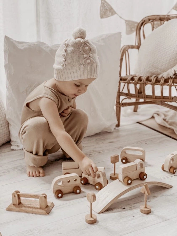 Qtoys Wooden Vehicle Play set