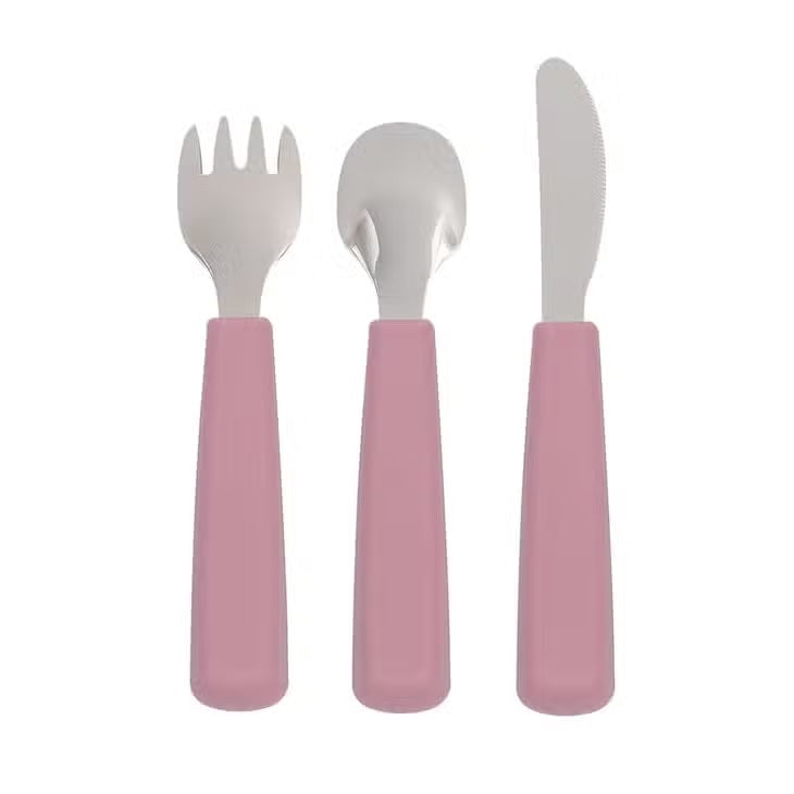 We Might Be Tiny Toddler Feedie® Cutlery Set - Dusty Rose