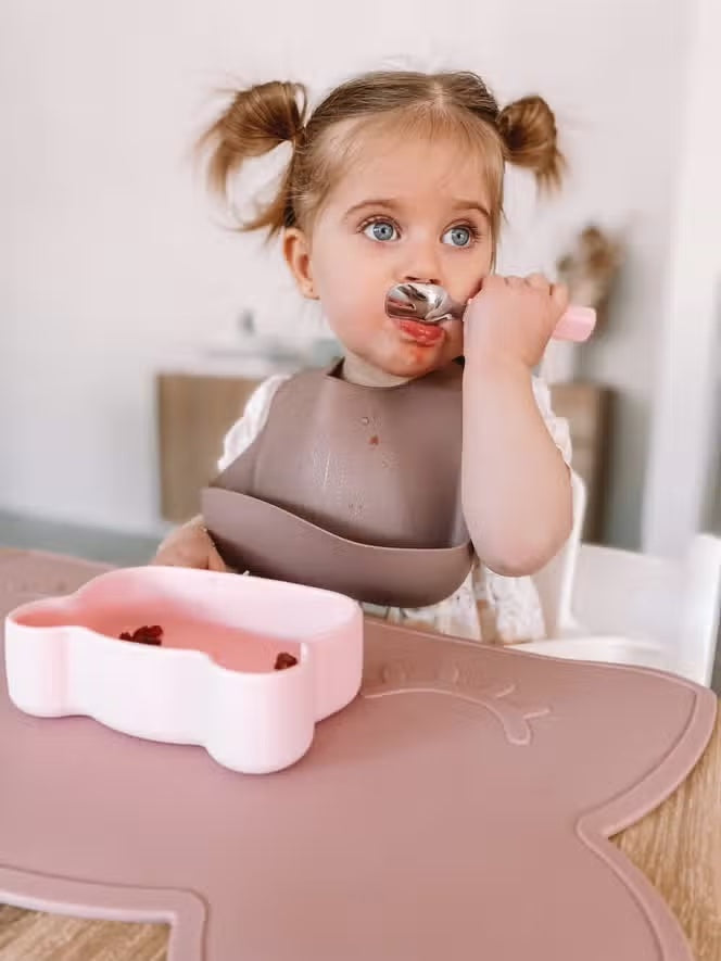 We Might Be Tiny Toddler Feedie® Cutlery Set - Dusty Rose