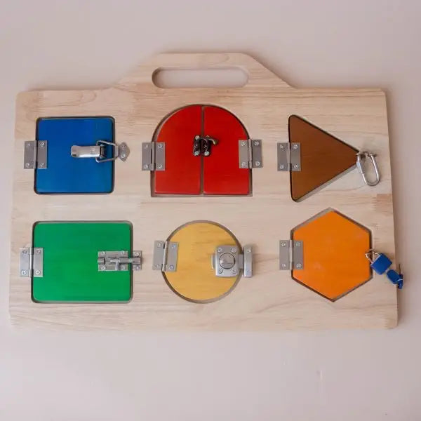 Qtoys Wooden Lock Activity Board