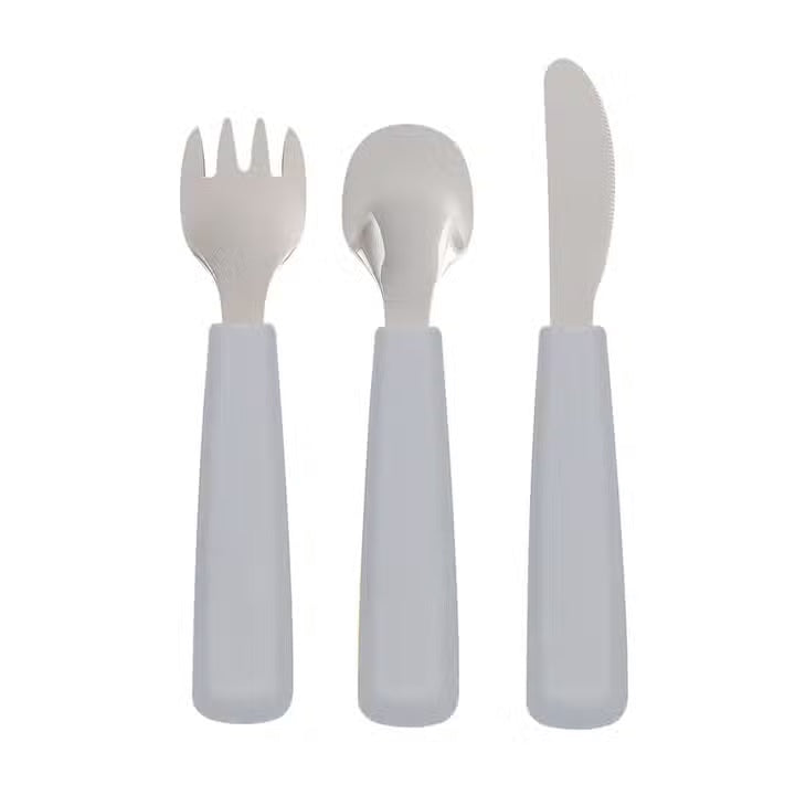 We Might Be Tiny Toddler Feedie® Cutlery Set - Grey