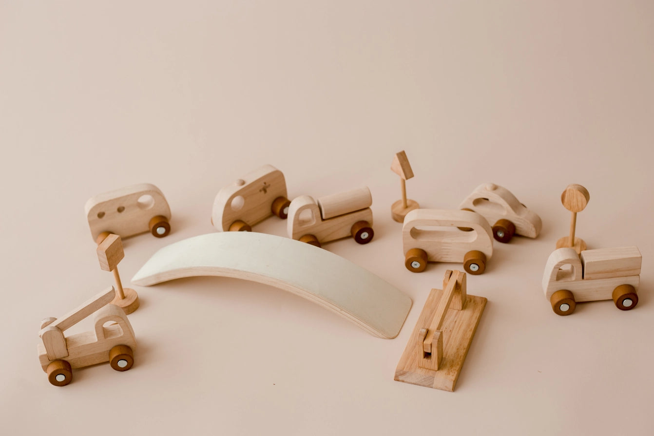 Qtoys Wooden Vehicle Play set