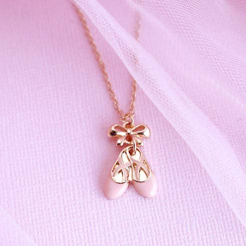 Ballet Pink Slippers Necklace