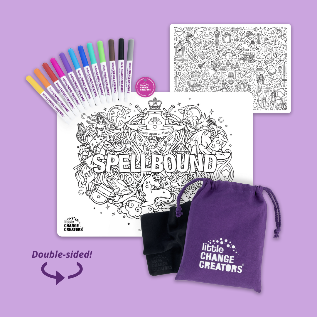 Travel Activity and Reusable Colouring Mat - SPELLBOUND