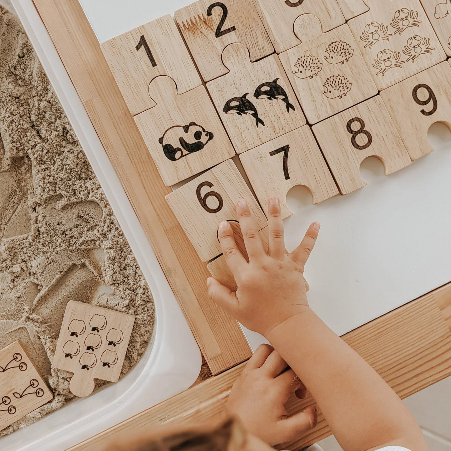 Qtoys Wooden Number Jigsaw