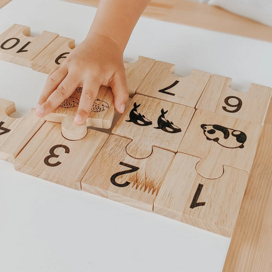 Qtoys Wooden Number Jigsaw