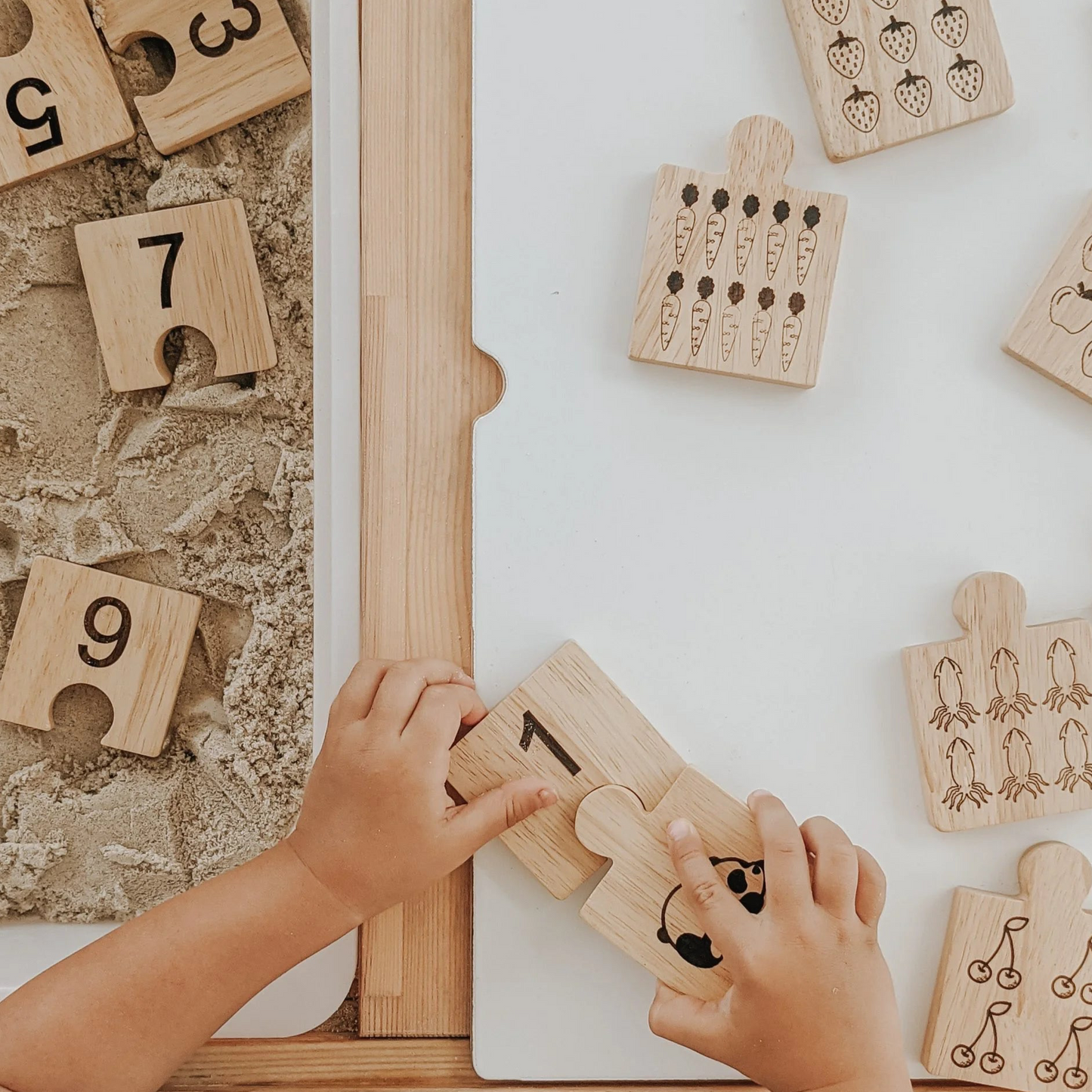 Qtoys Wooden Number Jigsaw