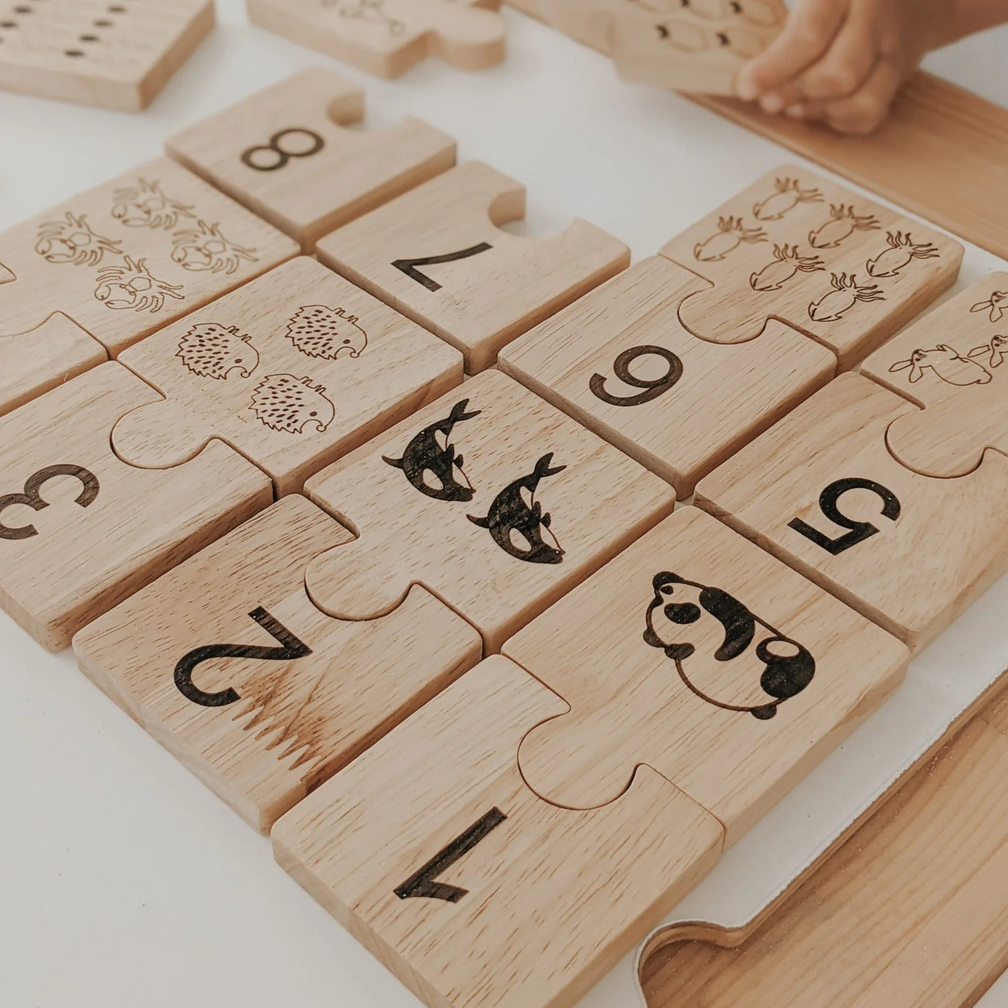 Qtoys Wooden Number Jigsaw