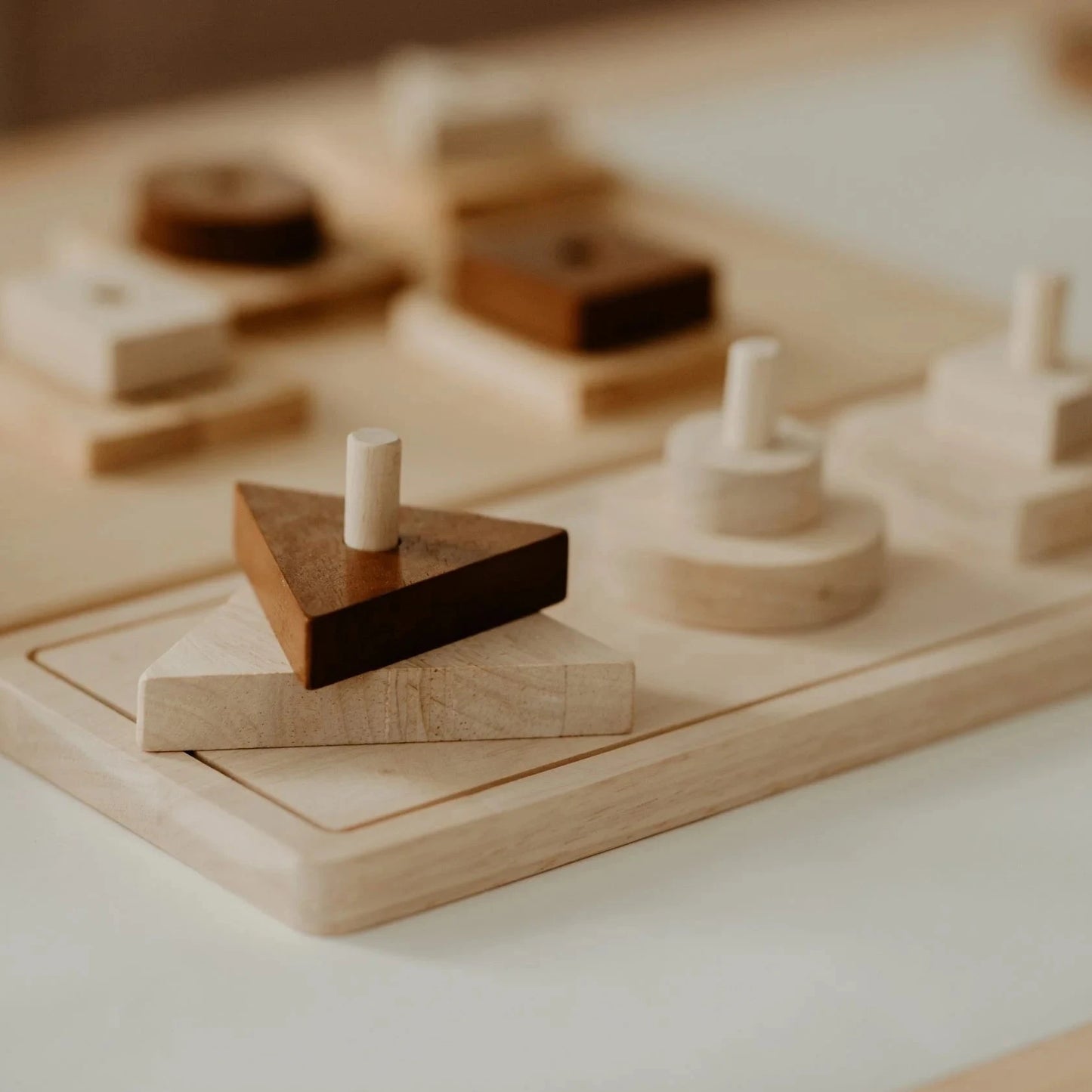 Qtoys Wooden Natural Shape Sorter