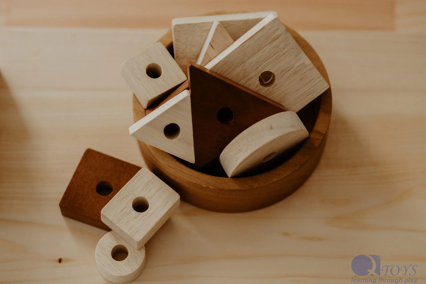 Qtoys Wooden Natural Shape Sorter