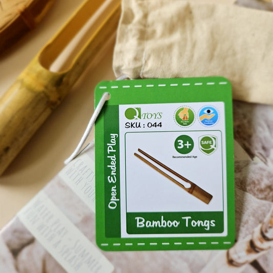 Qtoys Bamboo Tongs