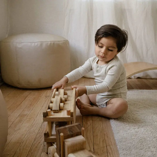 Qtoys Wooden Car Transport Truck