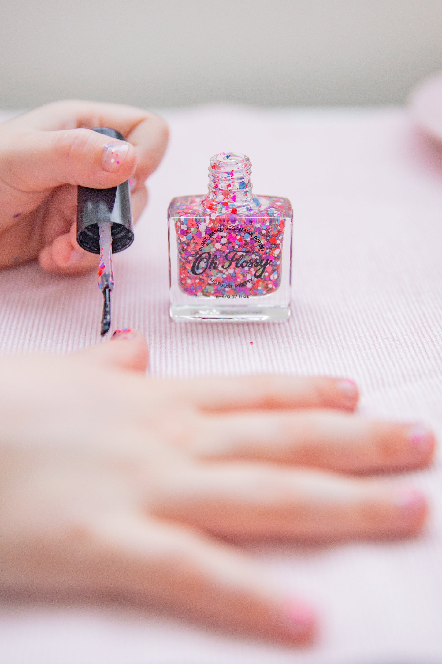 Oh Flossy Nail Polish - Coloured Confetti Glitter