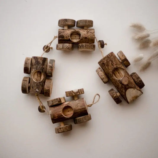 Qtoys Wooden Gnome Log Train Set