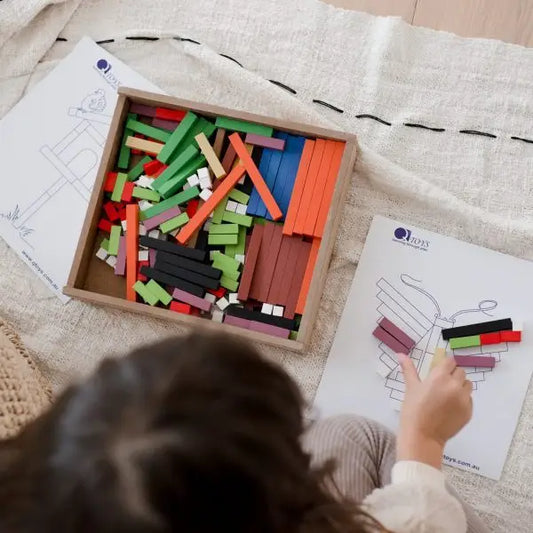 Qtoys Wooden Cuisenaire Learning Rods