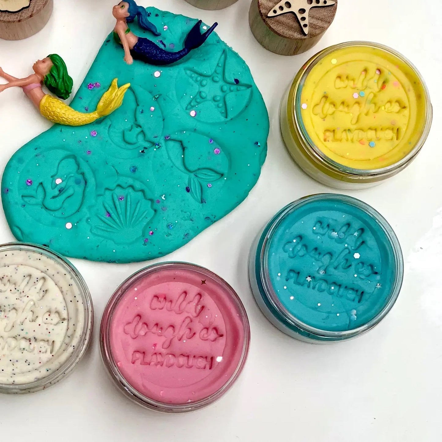 Wild Dough Sunshine Yellow Playdough - Glitter 280g