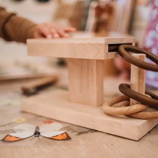 Qtoys Wooden Montesorri Ring Activity
