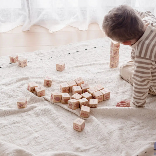 Qtoys Wooden Alphabet Blocks