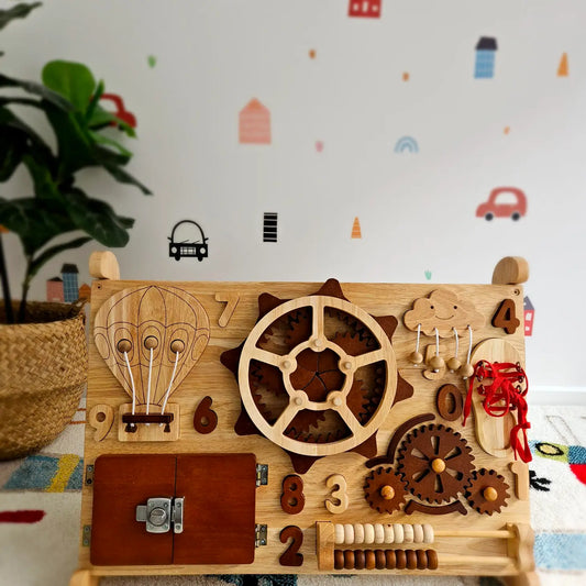 Qtoys Wooden Wonder Play Busy Board