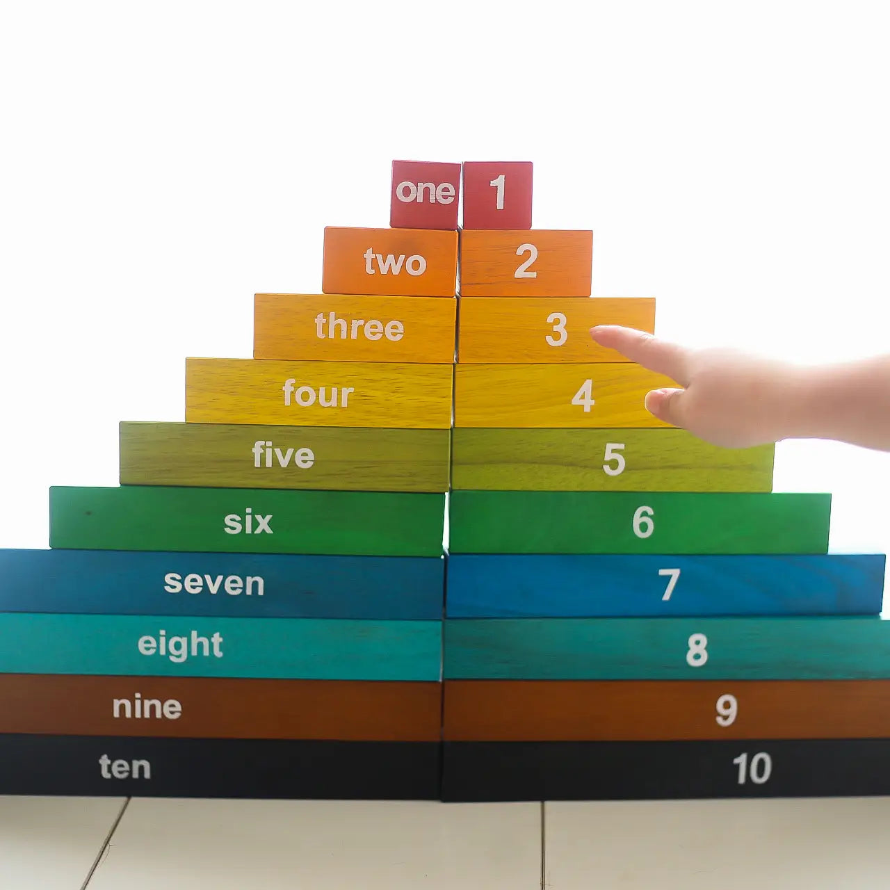 Count Ten Rods Qtoys Wooden Montessori Counting Rods – Tiny Tots and Me