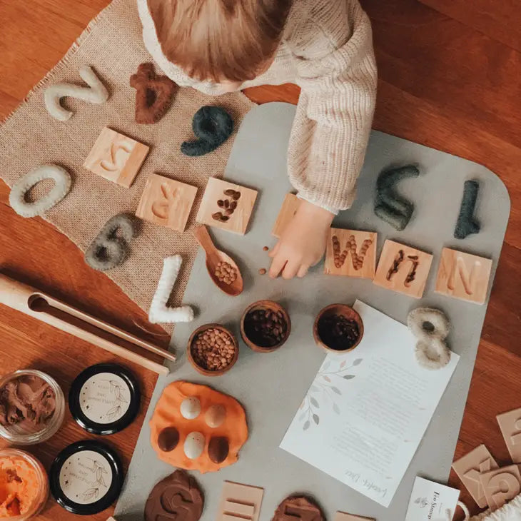 Qtoys Wooden Capital Letter Spelling Tiles
