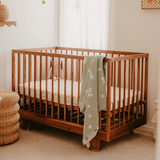 Knitted Reversible Blanket - Sweet Sage
