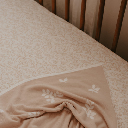 Organic Fitted Cot Sheet - Golden Vines