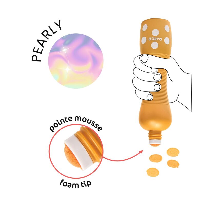 4 Pearl-effect Foam Markers