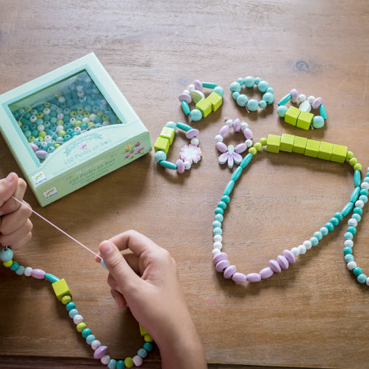 Wooden Beads - Leaves and Flowers