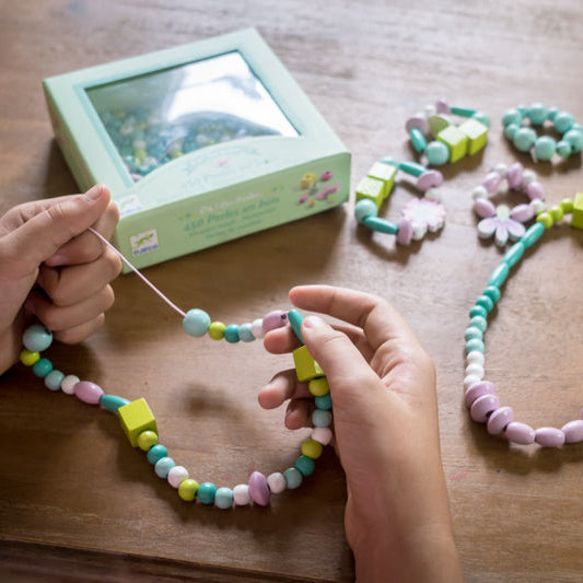 Wooden Beads - Leaves and Flowers
