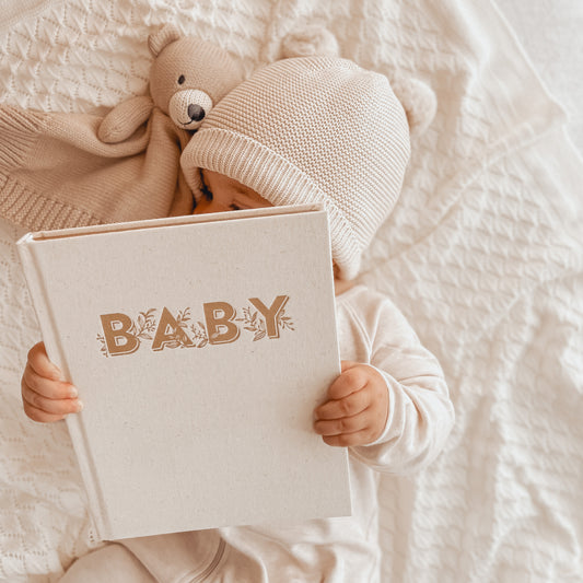 Mini Baby Book Keepsake - Oatmeal