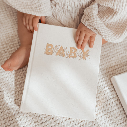 Mini Baby Book Keepsake - Oatmeal