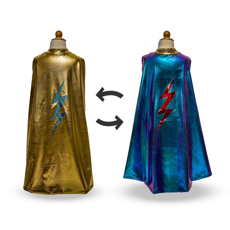 Blue Lightening Cape Size 5-6 - Great Pretenders Costume