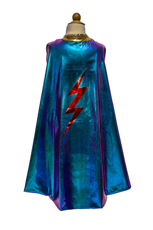 Blue Lightening Cape Size 5-6 - Great Pretenders Costume