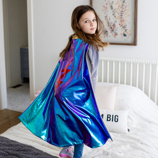 Blue Lightening Cape Size 5-6 - Great Pretenders Costume