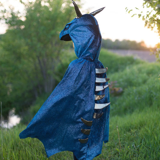 Teal & Gold Starry Night Dragon - Size 5-6 - Great Pretenders Costume