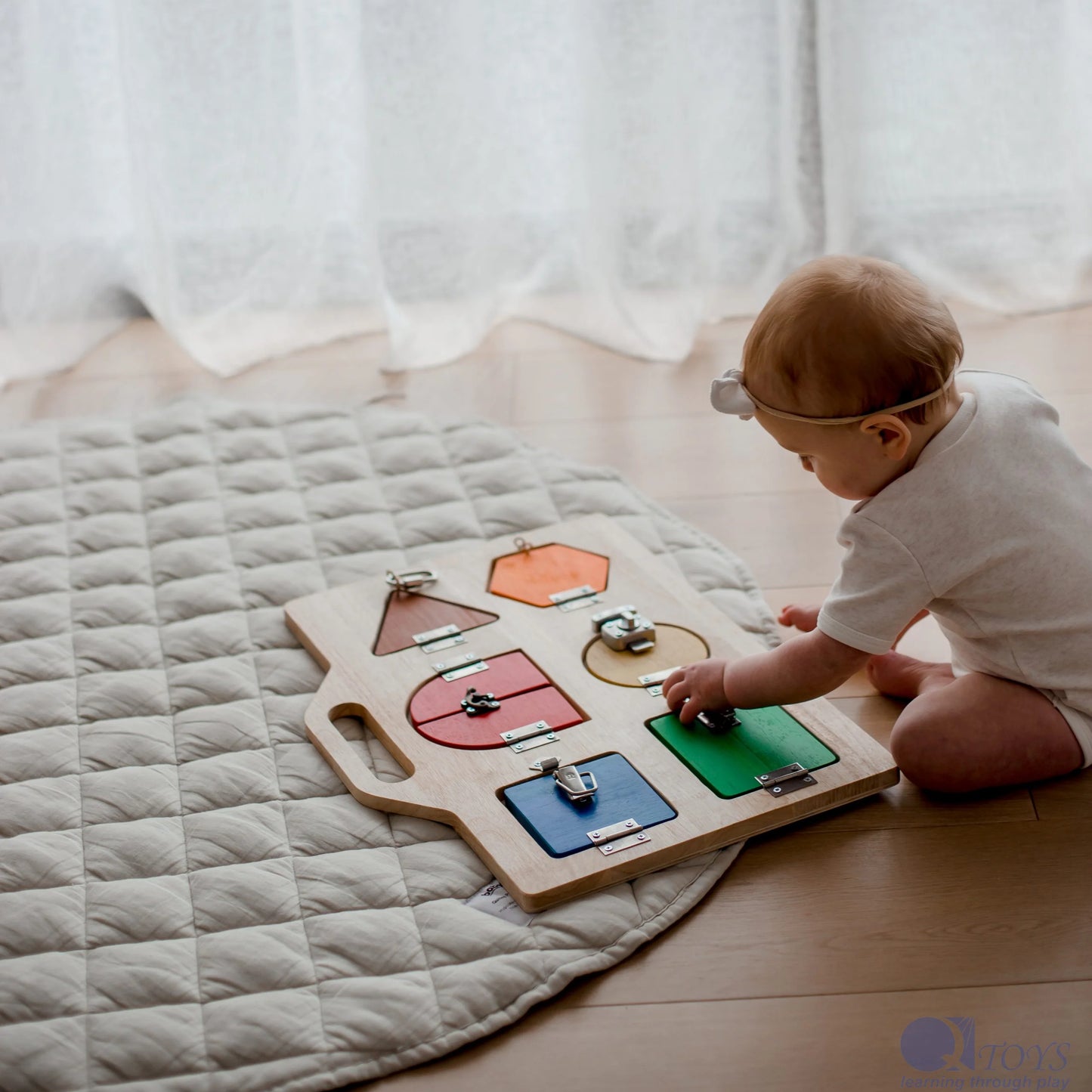 Qtoys Wooden Lock Activity Board