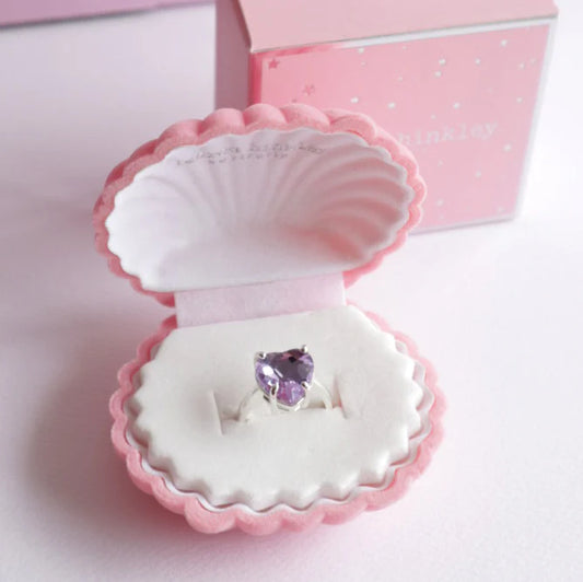 Heart of the Ocean Purple Ring with Velvet Box