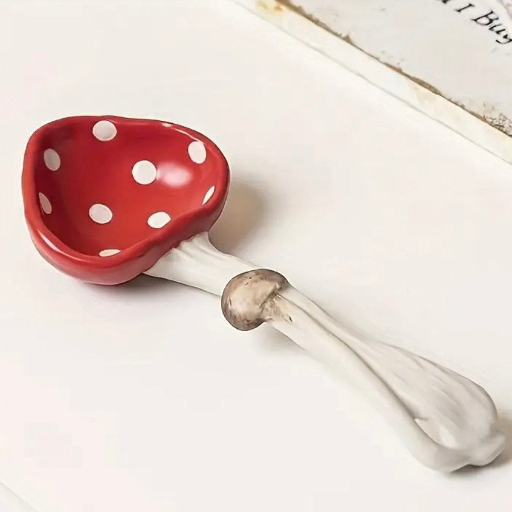 Mushroom Ceramic Potion Spoon