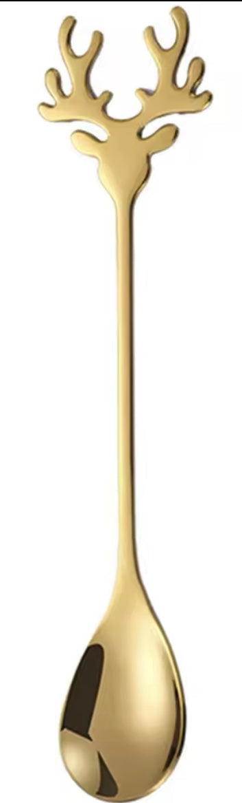 Reindeer Golden Spoon
