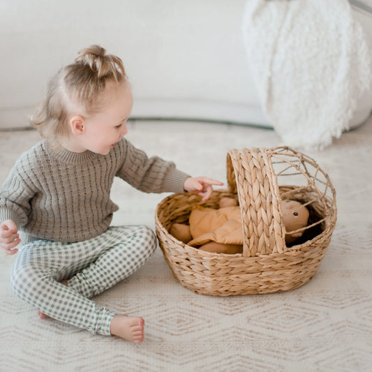 Qtoys Jute Doll Basket