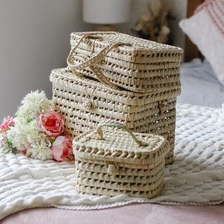 Kikadu Palm Leaves Big Storage Basket