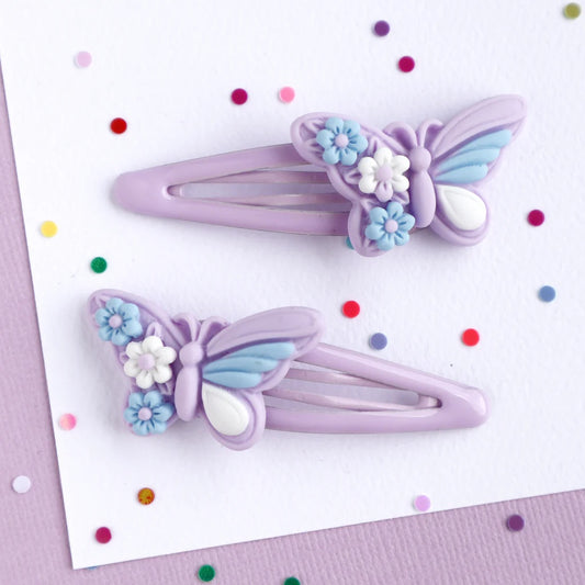 Lavender Butterfly Hair Clip