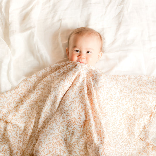 Organic Muslin Wrap Swaddle - Golden Vines