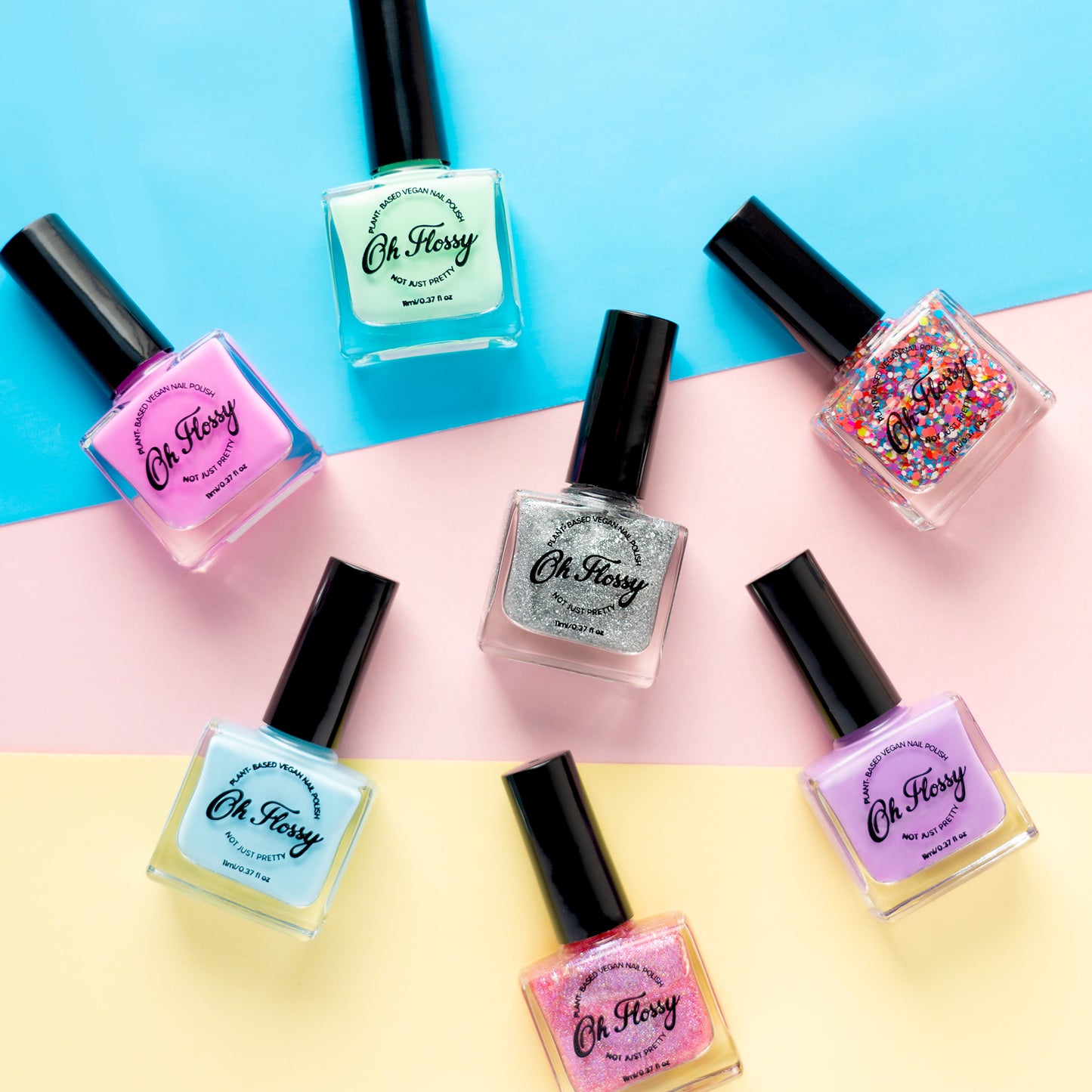 Oh Flossy Nail Polish - Pink Glitter