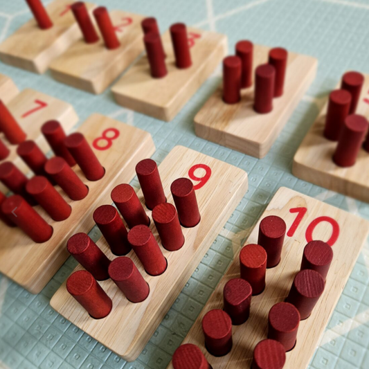 Qtoys Wooden Montessori Counting set