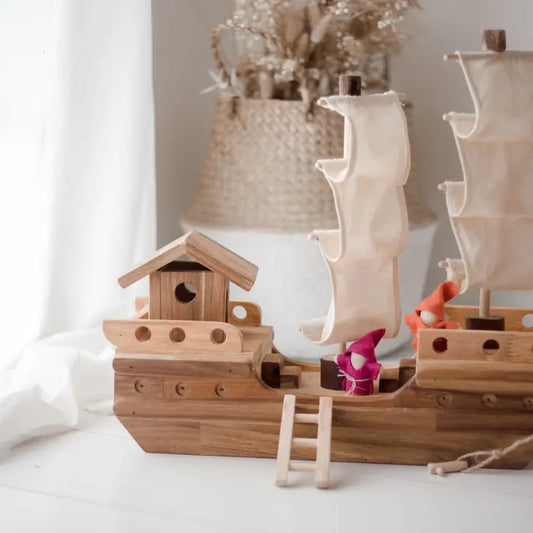 Qtoys Wooden Pirate Ship